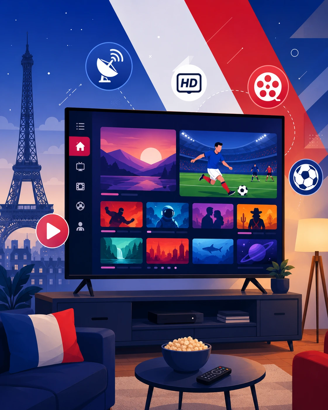 IPTV France Premium — Chaînes françaises TF1, Canal+, beIN Sports