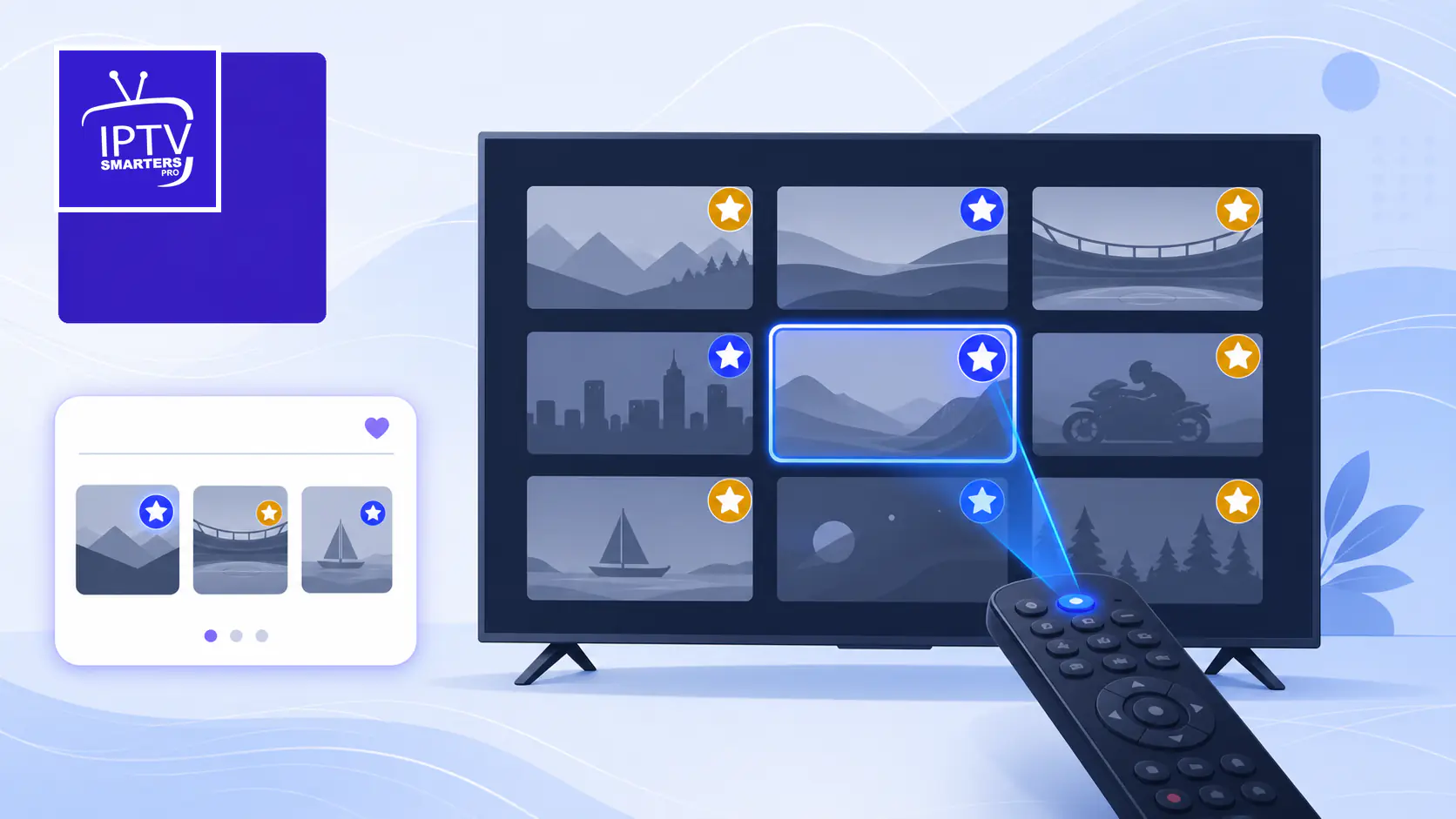 Gérer ses chaînes favorites sur IPTV Smarters Pro avec une télécommande