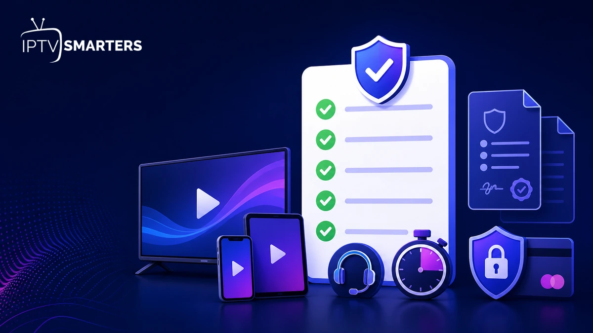 Checklist avant d’acheter un abonnement IPTV pour IPTV Smarters Pro