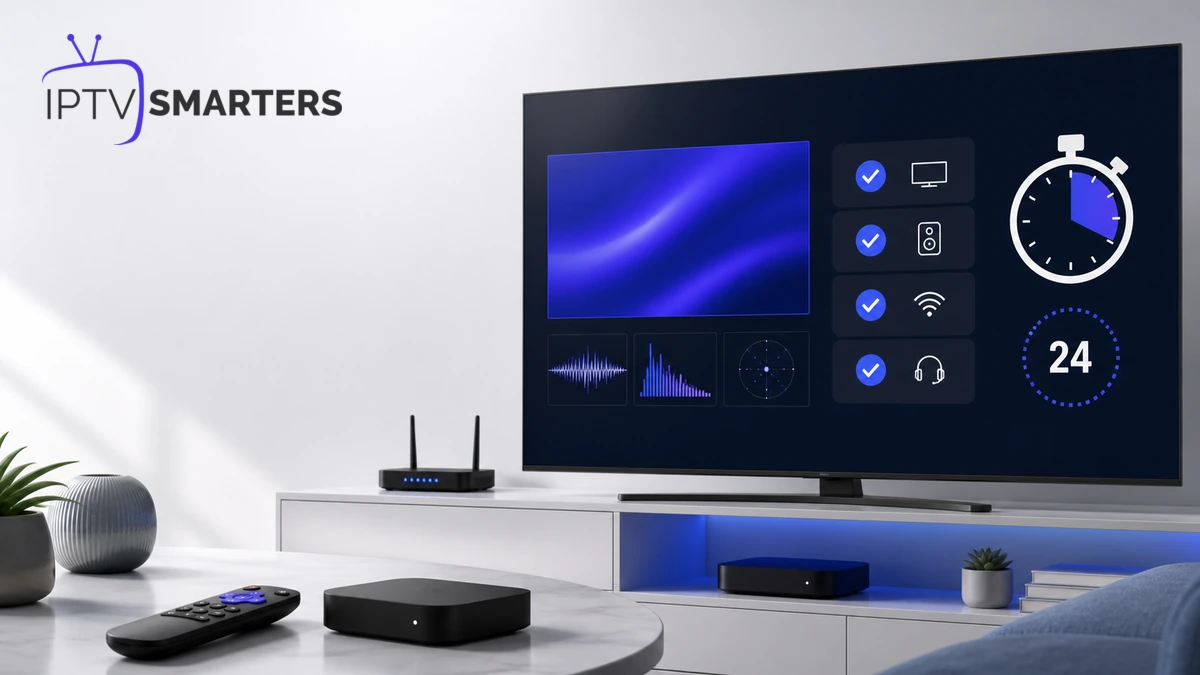 Tester un abonnement IPTV avec télévision, routeur, image, son, stabilité et durée d’essai